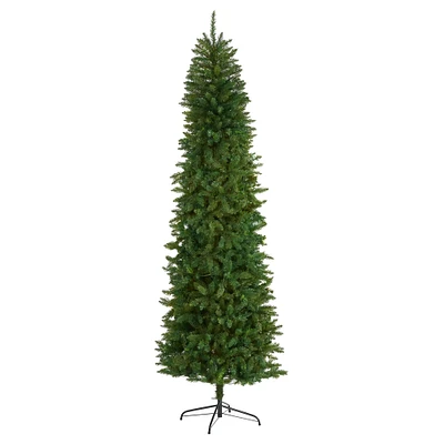 8ft. Unlit Slim Green Mountain Pine Artificial Christmas Tree