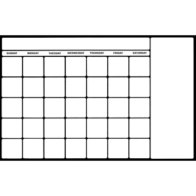 WallPops Black & White Dry Erase Calendar