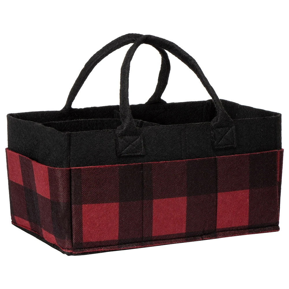 Sammy & Lou® Buffalo Check Felt Storage Caddy