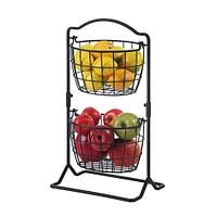 SunnyPoint 2 Tier Olive Countertop Fruit Basket