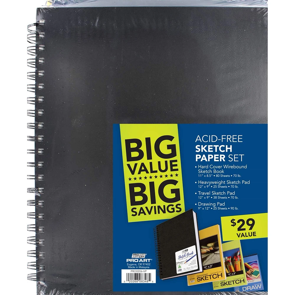 Pro Art Acid-Free Sketch Paper Set