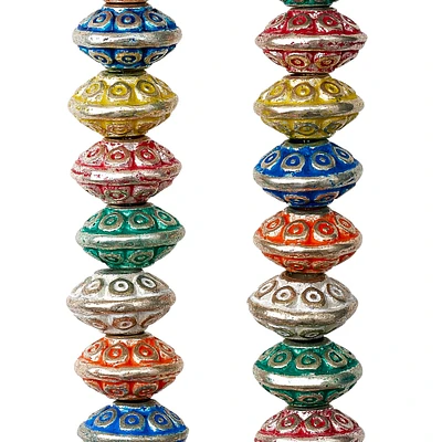 Multicolor Metal Rondelle Beads, 6mm by Bead Landing™