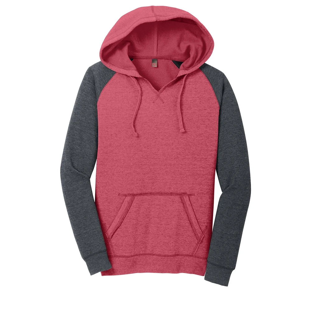 District® Women's Lightweight Fleece Raglan Hoodie