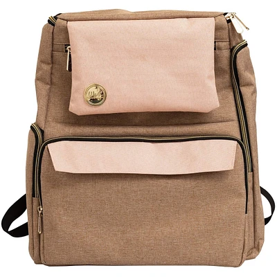 We R Memory Keepers® Taupe & Pink Crafter's Backpack