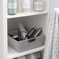 Simplify Shelf Storage Rattan Tote Basket