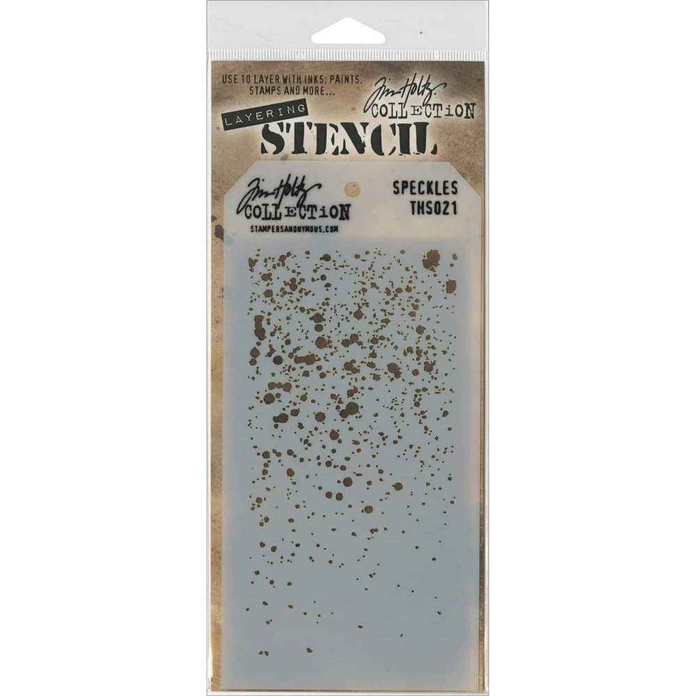 Stampers Anonymous Tim Holtz® Speckles Layered Stencil, 4.125" x 8.5"