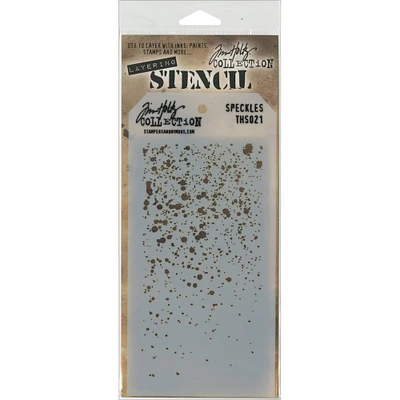 Stampers Anonymous Tim Holtz® Speckles Layered Stencil, 4.125" x 8.5"