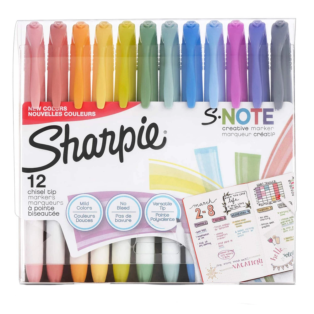 Sharpie® S-Note™ 12 Color Chisel Tip Marker Set