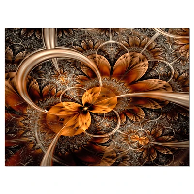 Designart - Dark Fractal Flower