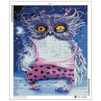 Sparkly Selections Pajama Owl Diamond Painting Kit, Round Diamonds