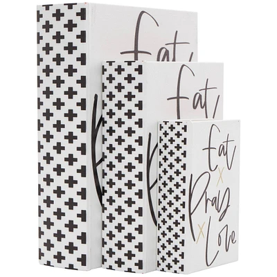 White Eat, Pray, Love Book Storage Box Set