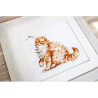 Luca-s Kitten With A Dragonfly Counted Cross Stitch Kit