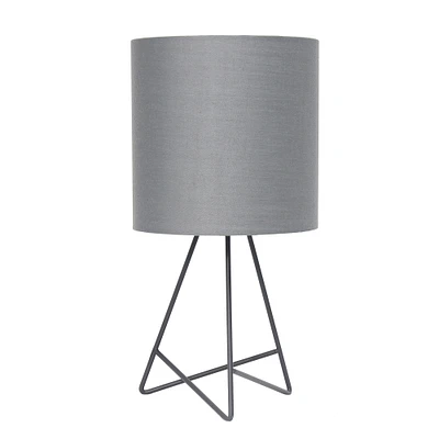 Simple Designs Gray Down to the Wire Table Lamp