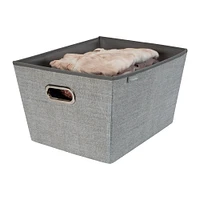 Simplify Heather Gray Grommet Storage Bin