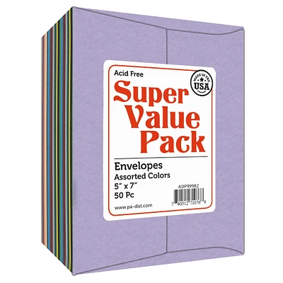PA Paper™ Accents Super Value 5" x 7" Envelopes, 50ct.