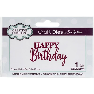 Creative Expressions Craft Dies by Sue Wilson Happy Birthday Mini Expressions