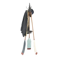 69" Oar Coastal Metal Coat Rack