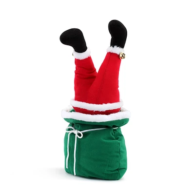 15" Mini Animated Santa Christmas Kickers in Bag