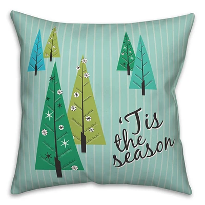 Tis the Season Trees 18x18 Throw Pillow