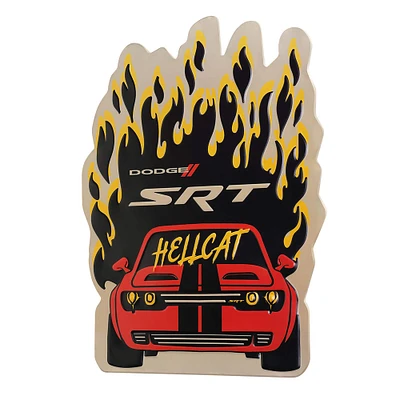 Dodge SRT Hellcat Embossed Shaped Metal Wall Sign