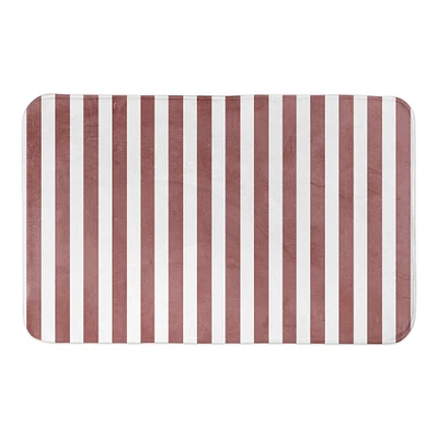 Simple Red Stripes Bath Mat