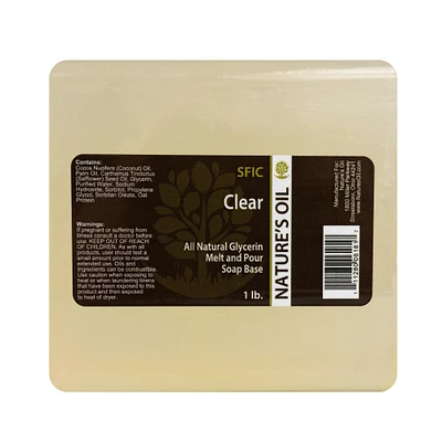 Nature's Oil All-Natural Clear Melt and Pour Soap Base