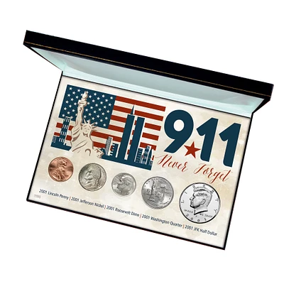 9-11 Never Forget Coin Collection in Display Box