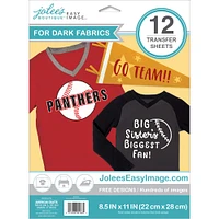 6 Packs: 12 ct. (72 total) Jolee's Boutique® Easy Image® For Dark Fabrics Transfer Sheets