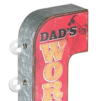 American Art Decor 25" Metal LED Dad's Workshop Marquee Sign
