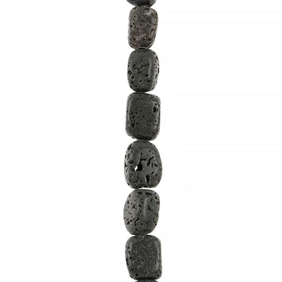 12 Pack: Black Lava Nugget Beads, 8mm by Bead Landing™