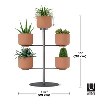 Umbra Titanium Terrapotta Tabletop Planter