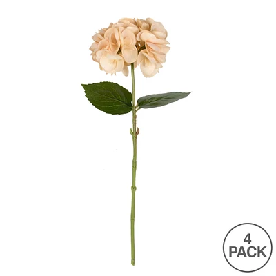 4 Pack: Beige Hydrangea Stem