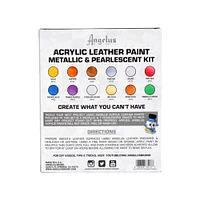 12 Packs: 12 ct. (144 total) Angelus® Metallic & Pearlescent Acrylic Leather Paint Kit