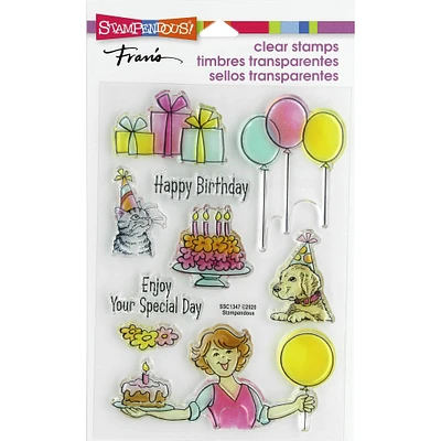 Stampendous® Fran's Birthday Gift Clear Stamp Set