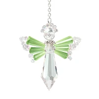 Solid Oak August/Peridot Birthstone Angel Crystal Suncatcher Ornament Kit