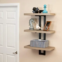 Household Essentials Jamestown 3-Tier Wall Shelf