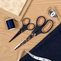 SINGER® Paisley Polka Dot Printed 8.5" Fabric Scissors & 5.5" Detail Craft Scissors Set