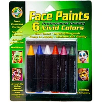 Crafty Dab® Jumbo Crayon Face Paints, Assorted Colors, 6 Per Pack, 6 Packs