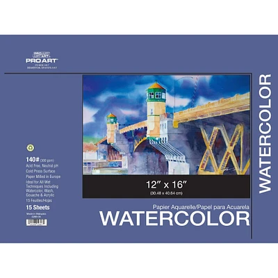 Pro Art® 140# Watercolor Block Pad