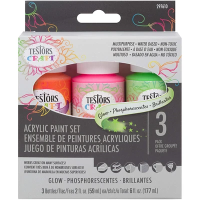 Testors® Craft Glow Acrylic Paint Set