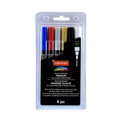 6 Packs: 6 ct. (36 total) Premium Fine Tip Oil-Based Paint Pens by Craft Smart®