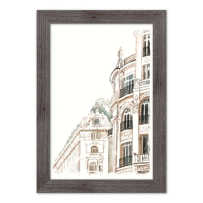 Watercolor Buildings 16" x 24" Western Framed Print