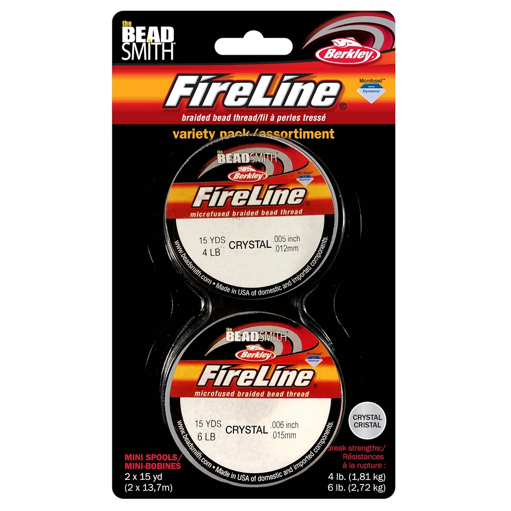 The Beadsmith® Fireline® Braided Bead Thread Set, Crystal