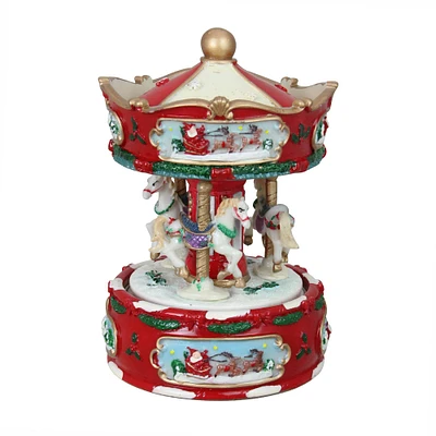 6.5" Animated Carousel Music Box