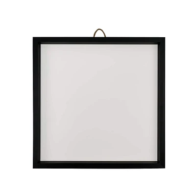 6 Pack: 12" x 12" White Plaque with Black Wood Frame by Make Market®