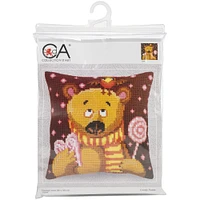 RTO Collection D'Art® Candy Teddy Stamped Needlepoint Cushion Kit