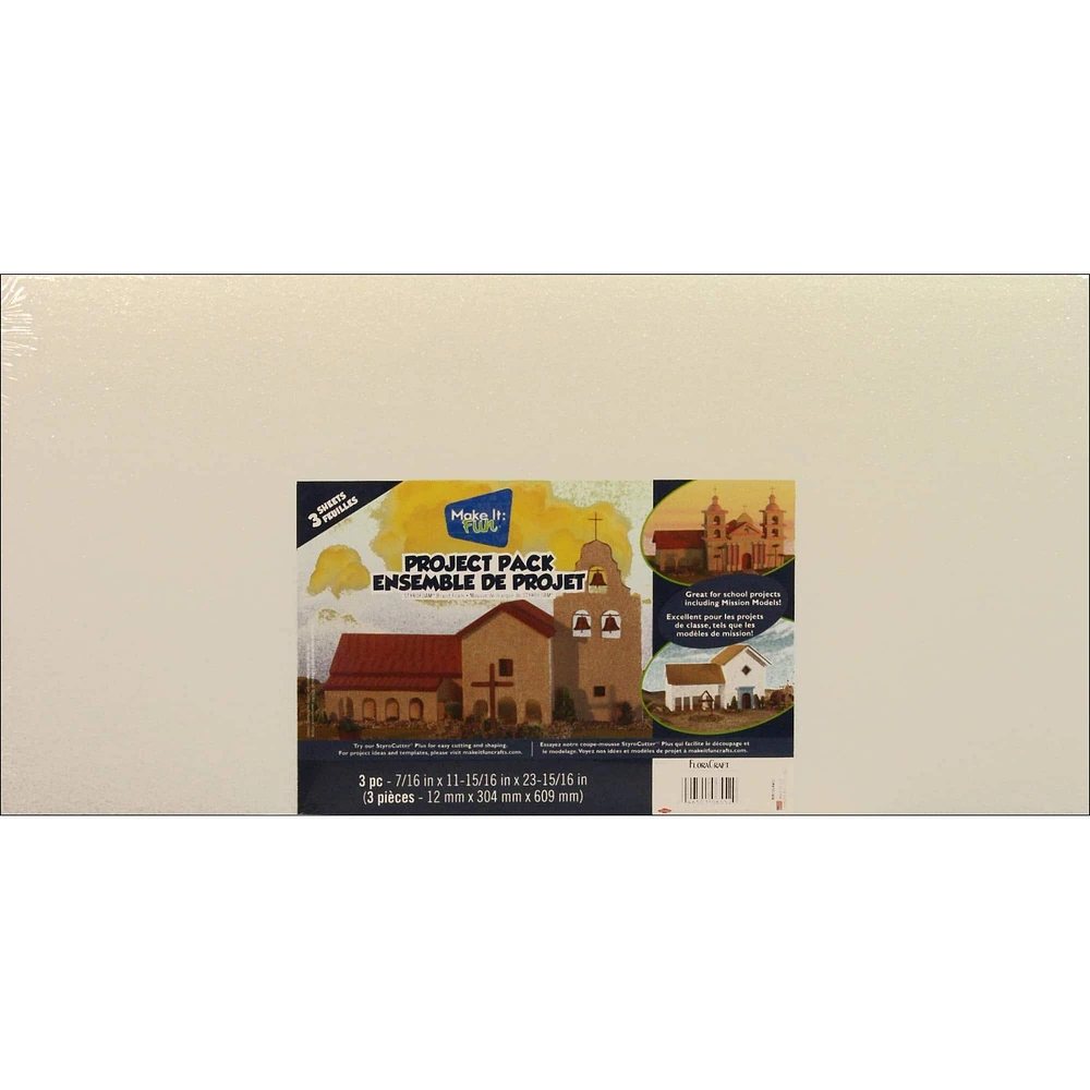 FloraCraft White Foam CraftFom Sheet, 3ct.