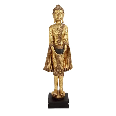 4.5ft. Gold Eclectic Standing Buddha Statue
