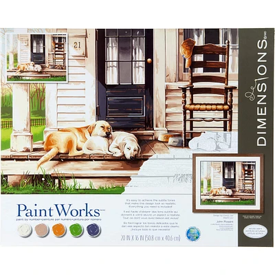 Dimensions® PaintWorks™ Paint-by-Number Kit, Lazy Dog Day