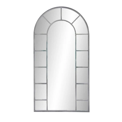 Silver Traditional Metal Wall Mirror, 60" x 32"